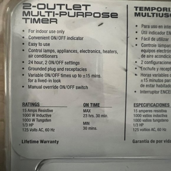 Intermatic‎ 2 Outlet Multi-Purpose Timers Vintage - Picture 5 of 6